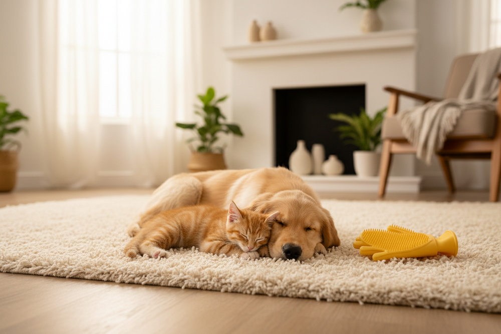 Are Grooming Gloves Safe for Puppies and Kittens?